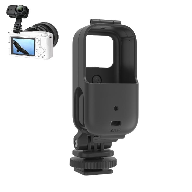 ABS Camera Bracket Holder for Action Cameras Offering Secure Cold Shoe Base Enhances Stability During Recording
