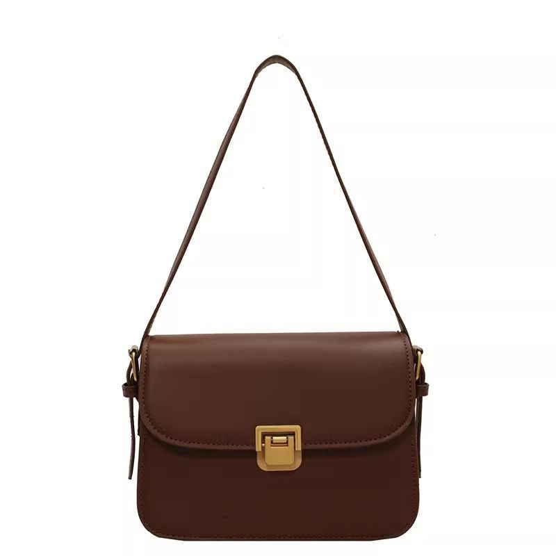 2025 new high-end trend autumn simple retro fashion shoulder women's bag texture crossbody versatile small square bag