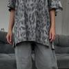Fashion Leopard Print Short-sleeved T-shirt Women Drop Shoulder Summer Hundred Loose Basic Paragraph Round Neck Half-sleeved Tops