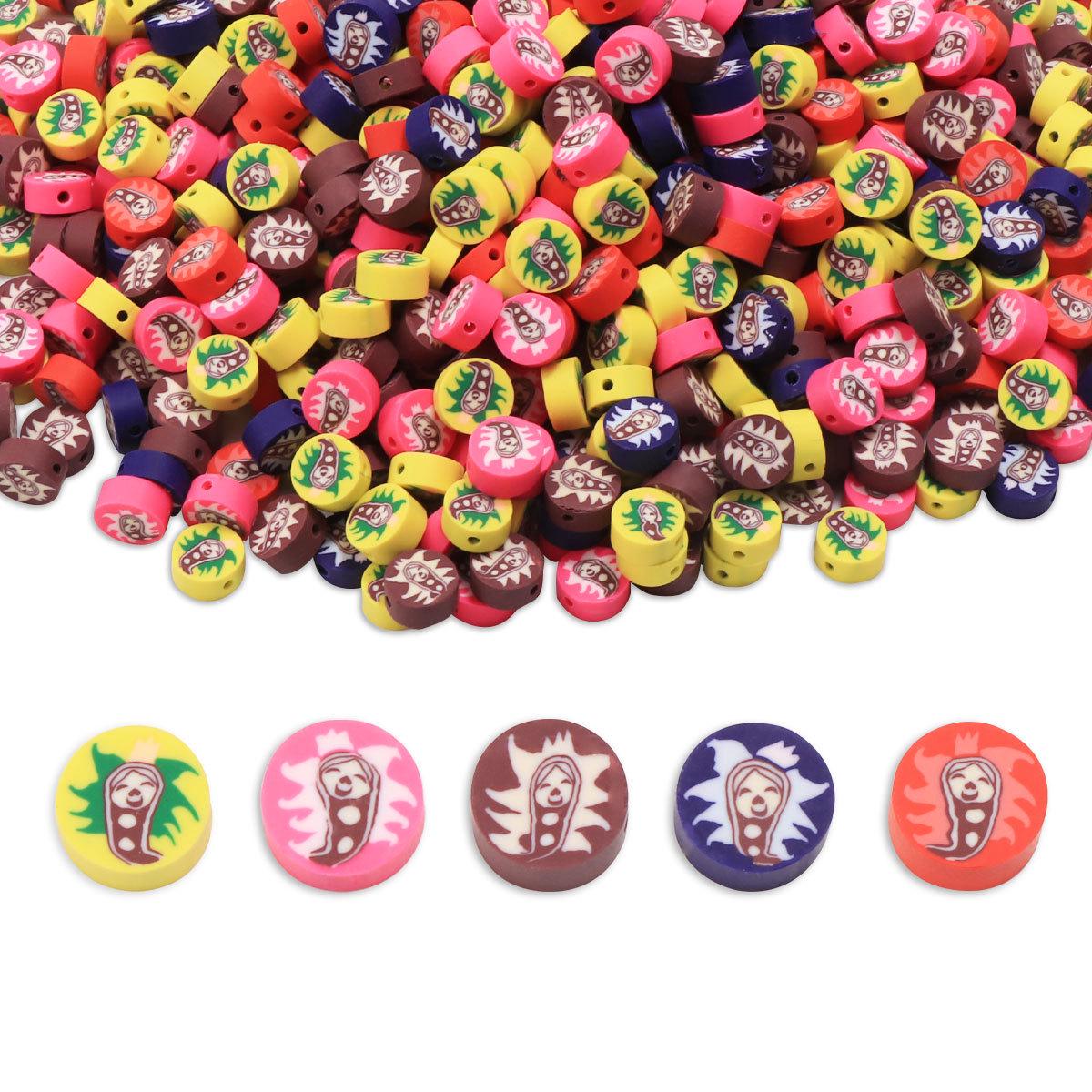 

Colorful Caterpillar Beads: 100-Piece Soft Clay DIY Kit for Handmade Bracelets & Necklaces RT004