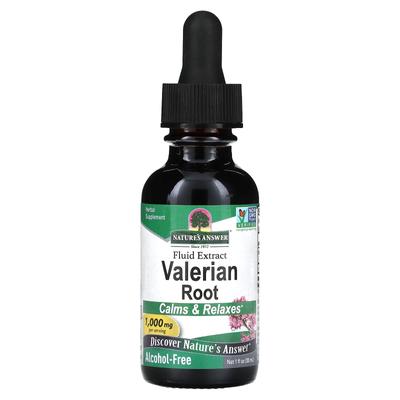 Valerian Root, Alcohol Free, 1,000Mg, 30Ml(1Fl Oz)