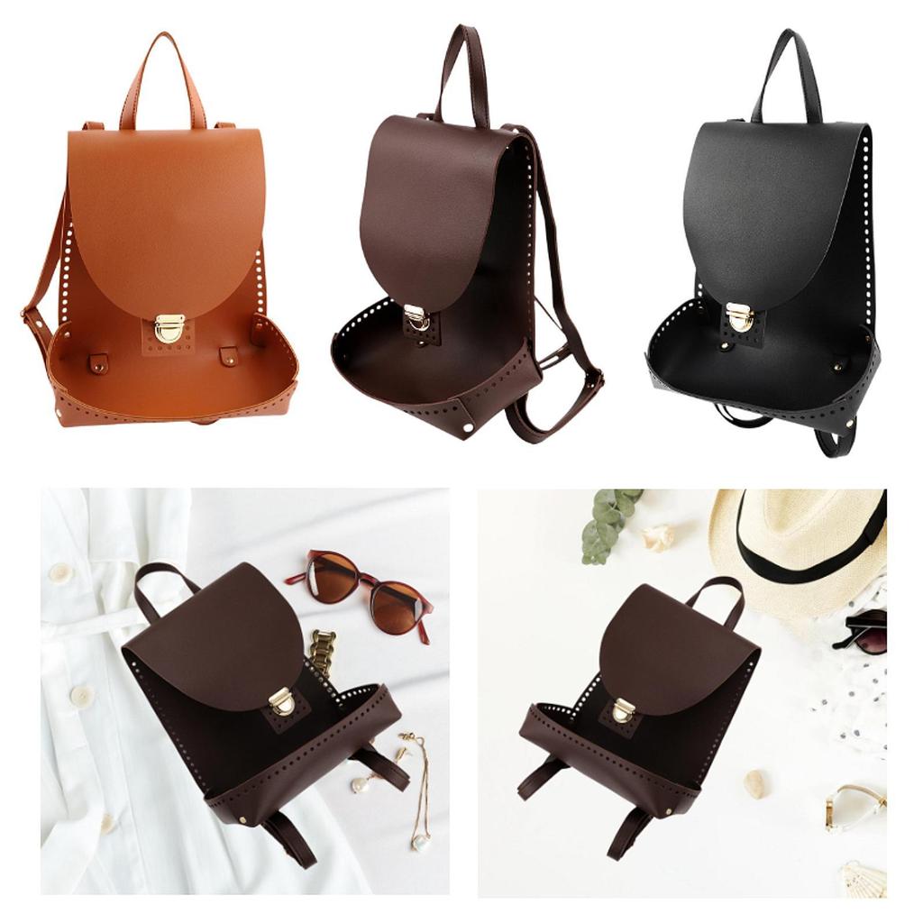 DIY Backpack Making Set PU Leather Handwoven Bag Crochet Bag Bottom Base