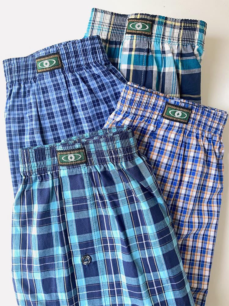 Men's Pure Cotton Boxer Briefs - 4 Pack (US Size)