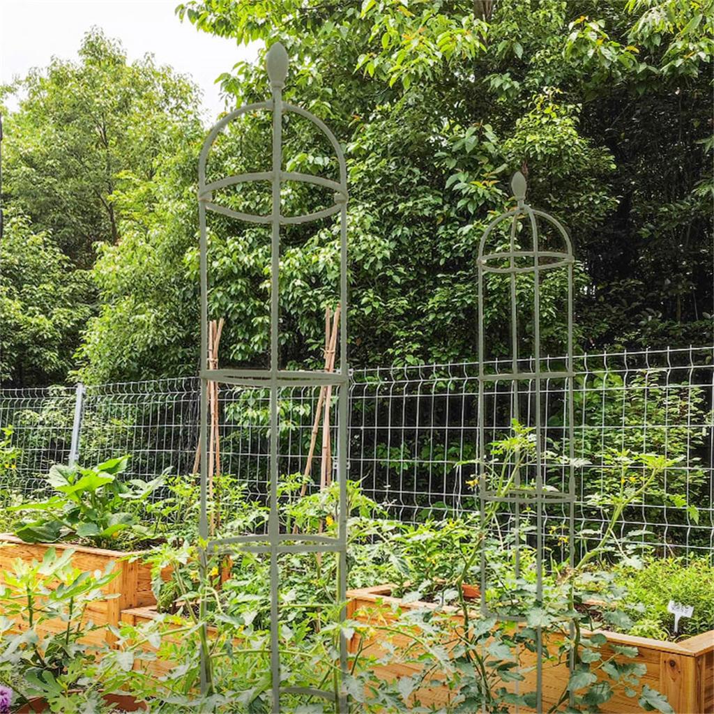 Garden Trellis Shelf Flower Tower Support Rack Plug-in Frame Rose Vine Tomato Climbing Trainer Plant Vegetable Growing Stander