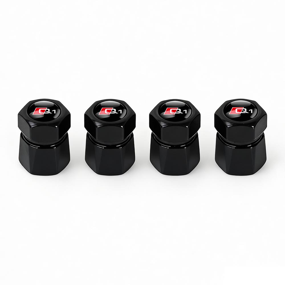 New 4Pcs Aluminum Car Tire Valve Caps Diamond Tyre Valve Airtight Cover Waterproof Dust For T A1 A2 A3 A4 A5 Sline TT Motorcycles
