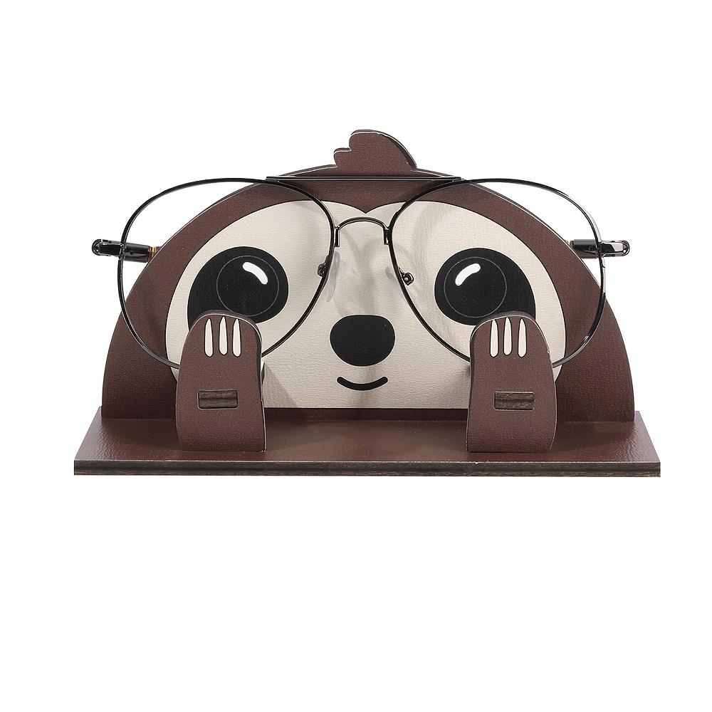 A Stylish Wooden Sloth-Shaped Eyeglass Frame a Detachable Desktop Fashion Eyewear Holder Designed for Women Perfect for Displaying Fashionable Glasses