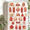 2026 Year of the Horse Magnetic Fridge Magnets & New Year Fu Character Door Stickers