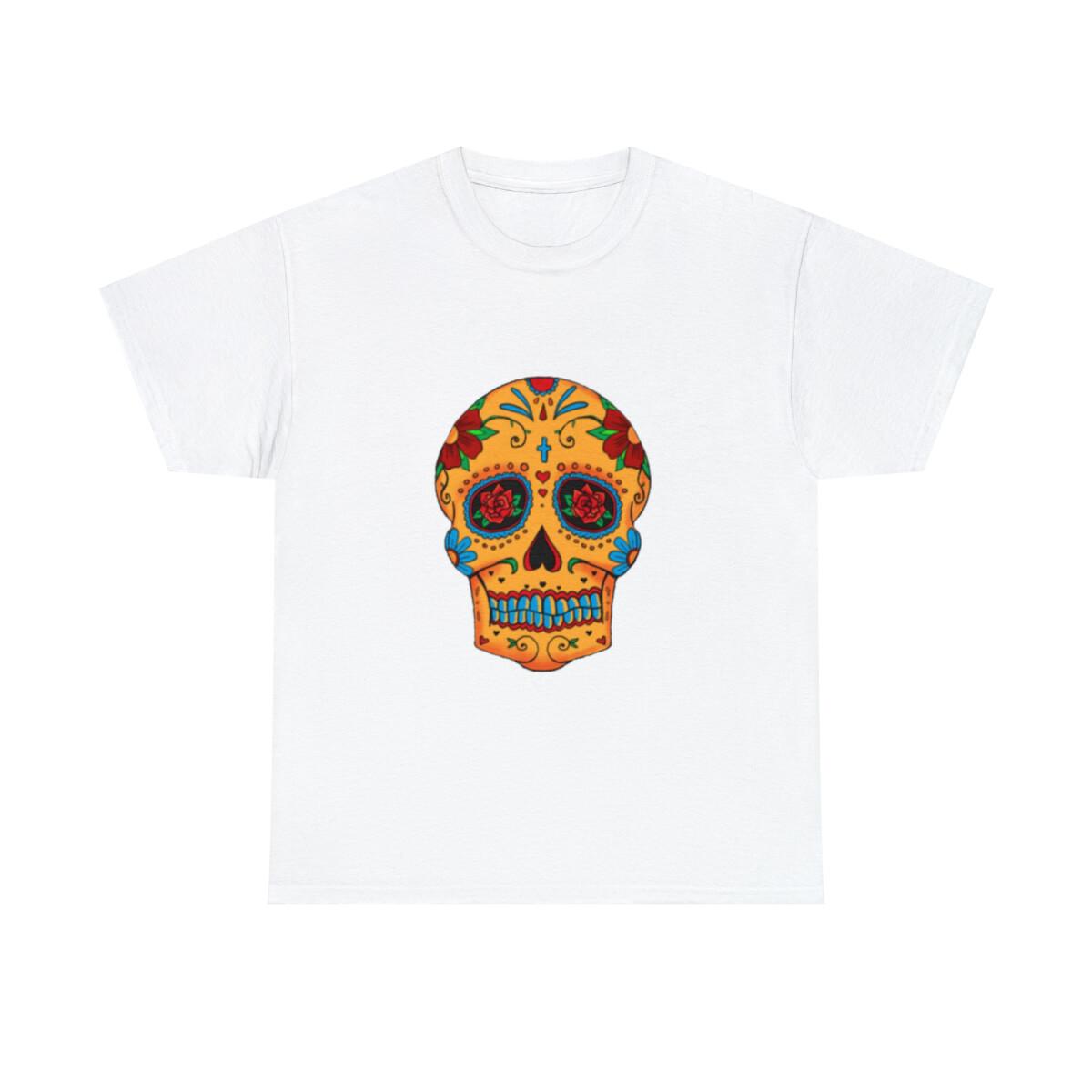 Sugar Skull, Unisex Heavy Cotton Tee S