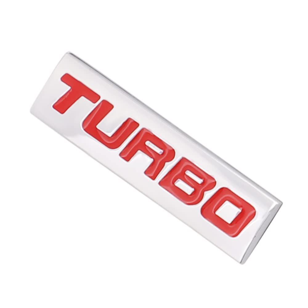 TURBO Emblem 3D Metal Car Sticker Emblem Badge Decal Suitable