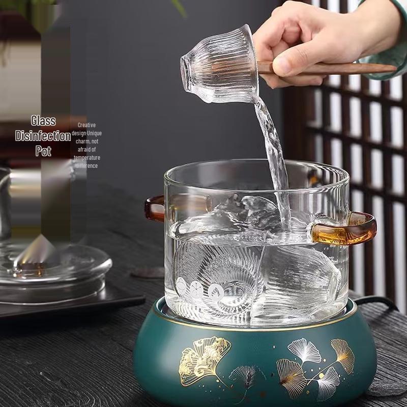 Triceratops High Borosilicate Glass Disinfection Pot with Lid, 1500ml