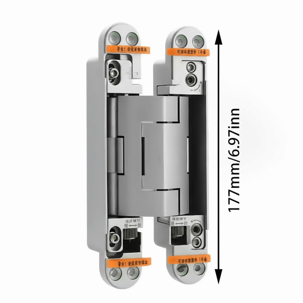 Silent Close Hydraulic Adjustable Hinge Invisible Mounting Folding Invisible Door Hinge Furniture Fittings Adjustable