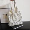 2025 New Autumn Plaid Canvas Tote - Casual High-Value Commuting Shoulder Bag