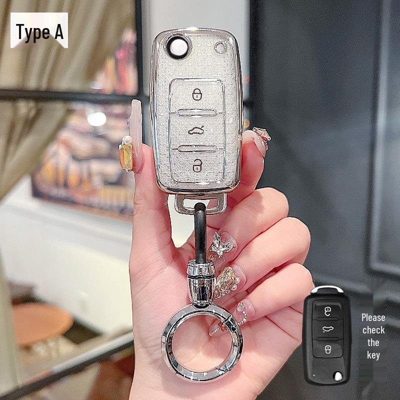 Volkswagen Car Key Cover for Bora, Sagitar, Lavida, Jetta, Passat, Polo, Tiguan & Golf