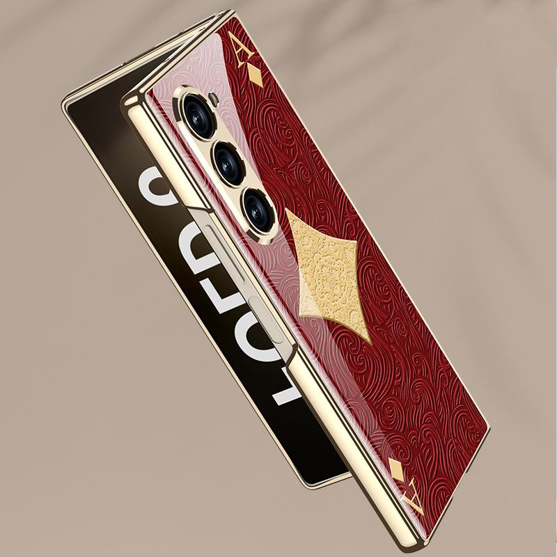 Nou pentru Samsung Galaxy Zfold6 5g Husă Telefon Pictură Creativă Hd Sticlă Securizată Lux Ușor Orificiu de Precizie Husă Protecție la Cădere