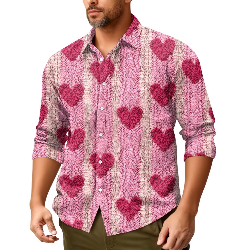 Lässiges, locker sitzendes Langarmhemd für Herren, modisches Revershemd