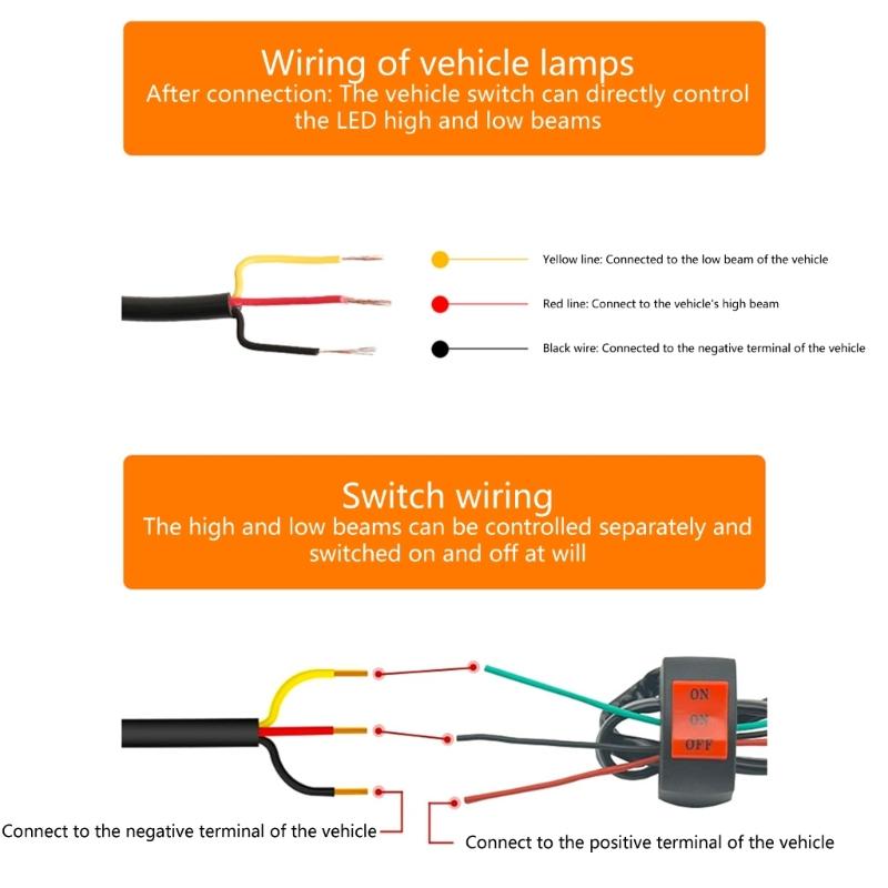 Multiple Mount LED Motorcycle Light High Brightness White Yellow Beam Shockproof Housing For Nighttime Road Illumination