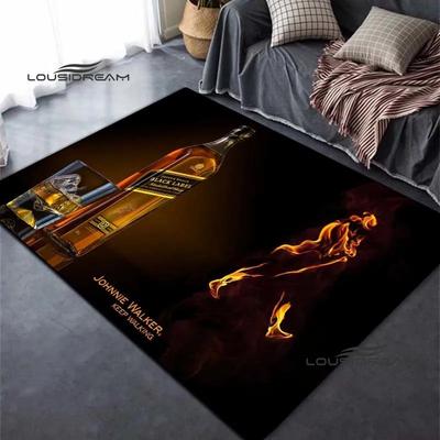 Johnnie Walker Whiskey Teppich und Vorleger, moderne Bar, Wohnzimmer, Schlafzimmer, großer Bereich, weicher Teppich, Arbeitszimmer, Veranda, Nachttisch, rutschfeste Matte