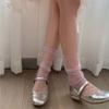 1pair Sexy Dot Lace Socks Women Transparent Mesh Ankle Socks Ladies Ultra-Thin Princess Tulle Socks Female