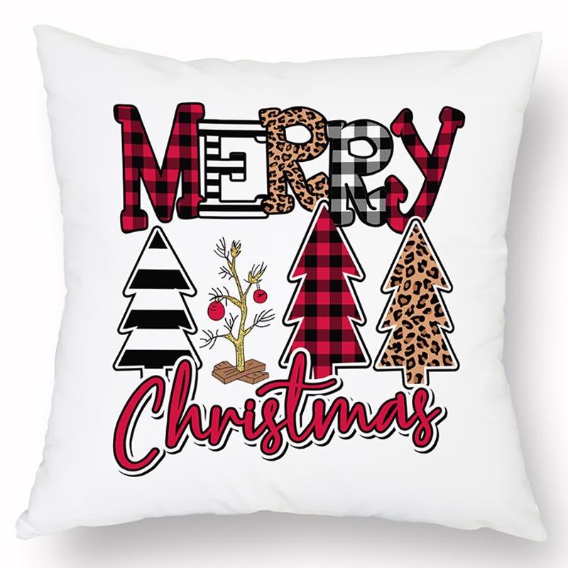 Νέα Χριστουγεννιάτικη Λινή Τυπωμένη Μαξιλαροθήκη Σπίτι Καναπές Σαλόνι Διακοπές Ανθεκτικό στη Βρωμιά Μαξιλάρι