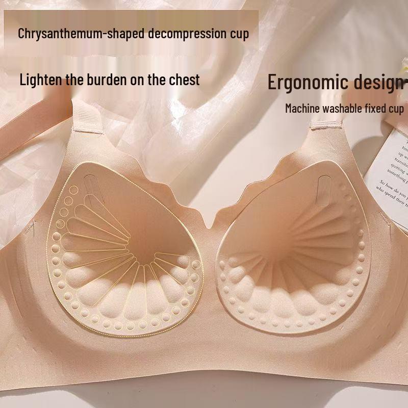 Second Generation Seamless Push-Up Bra for Women - Thin, No Underwire, Anti-Sagging, Side Bust Control