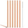 6pcs Love Type Stainless Steel Straw Fruit Juice Milkshake Cocktail Pearl Milk Tea Drinking Straw Set Kitchen Bar Accessories