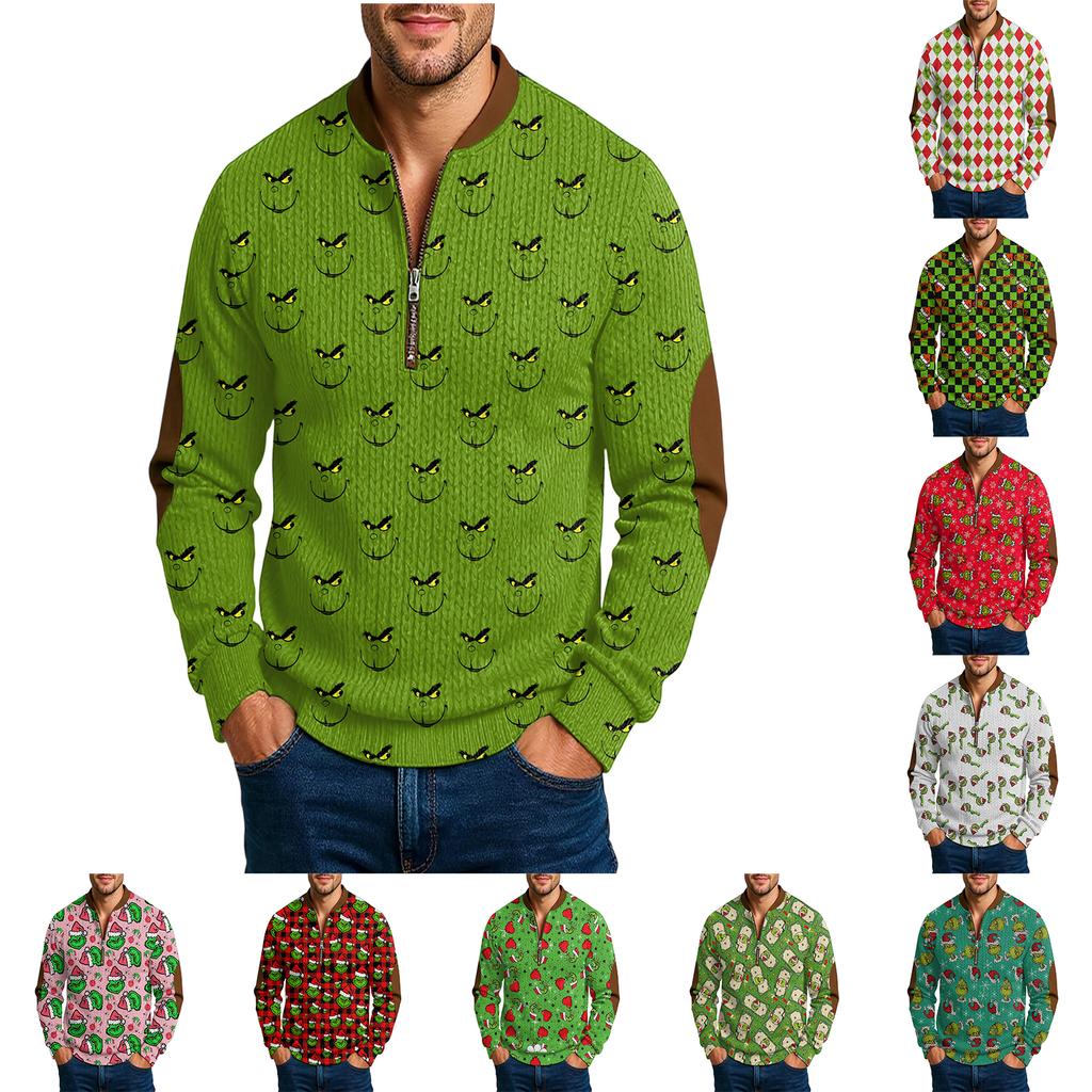 Men'S Outdoor Zipper Long Sleeved Sportswear Casual Sweatshirt