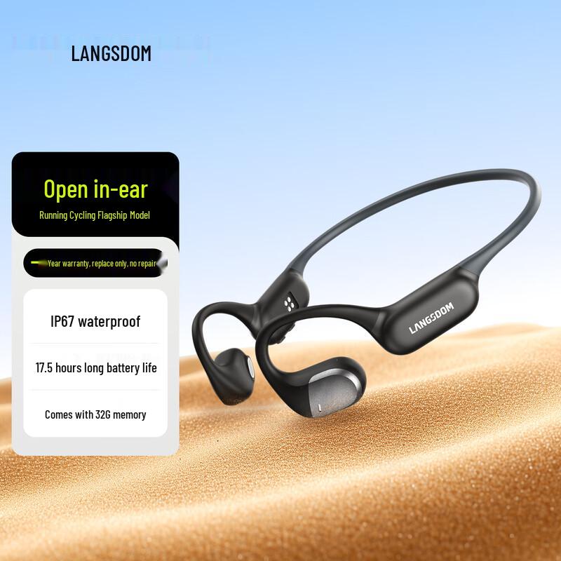 Lantesun AirWavePro Open-Ear Bone Conduction Sports Headphones