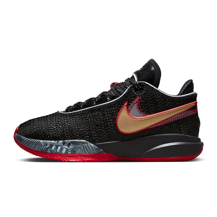 Nike LeBron 20 Black University Red GS DQ8651-001 36