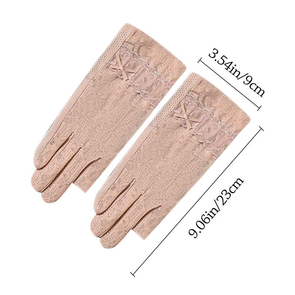 Fashion Summer Sunscreen Gloves Breathable UV Protection Anti-UV Mittens Thin Anti-slip Cycling Driving Gloves Running