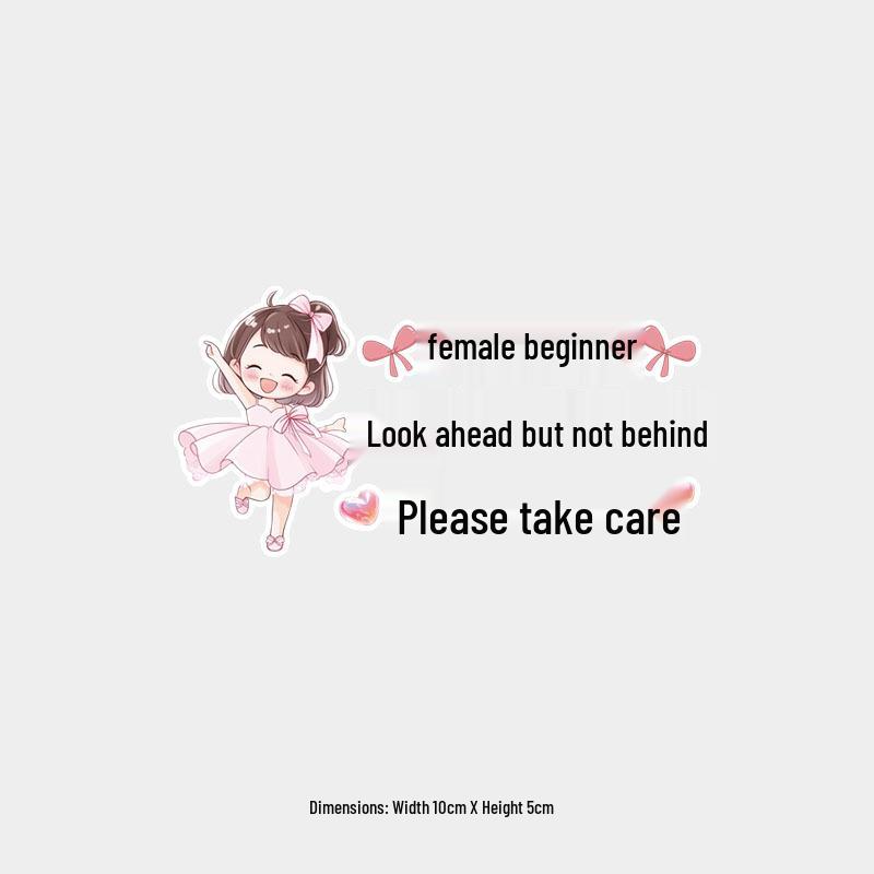 Considerate Female Driver, Creative Rear Car Sticker