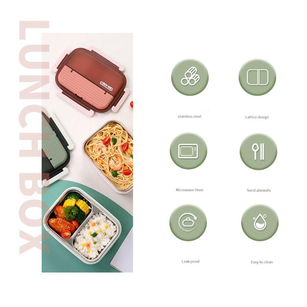 Insulated Stainless Steel Lunch Box Portable Food Storage Box Sealed Container  for Picnic Travel