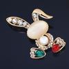 High-Grade Alloy Cat's Eye Rabbit & Magpie Brooch - Cute Lapel Pin