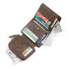 Retro Casual Herren Geldbörse Kurz Reißverschluss Mehrere Kartenfächer Münzgeldbörse Multifunktions-Kartenhalter Geldbörse Herren