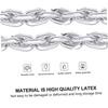 24/18/10Pcs 16 Inch Silver Aluminum Film Iron Chain Balloon Set Hip Hop Party Theme Birthday Graduation Wedding Arch Supplies