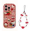 Casing For Iphone 17 16 15 Pro Max 17 Air 14 13 12 Pro Max 11 16e 15 Plus 13 mini XR Sanrio Hello Kitty Bow Bracelet Phone Case