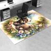 Bear Theme Chair Mat Office Carpet - Oversized Rug for Home Decor, Sofa Carpet, Desk Mat, Gift Idea for Office and Living Room0250A