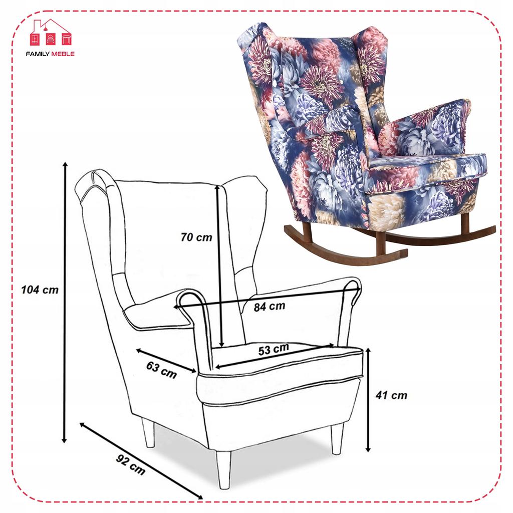 ARI Wing Chair, Scandinavian Rocking Chair, Family, Furniture for Grandma, Comfortable Photo