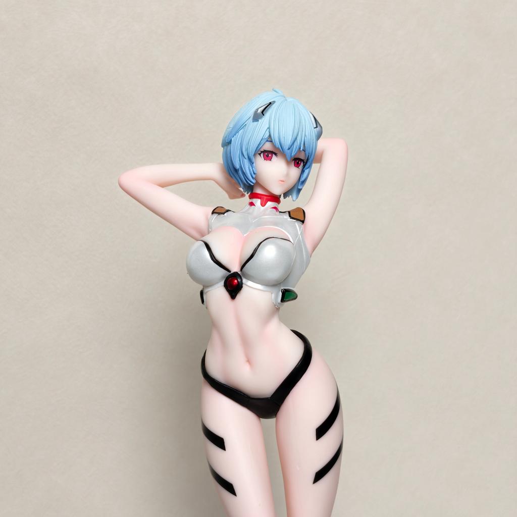 31CM NEW Rei Ayanami Ling Ayanami Gk Figure Short Hair Anime Girl Statue Desktop Ornament Toy Decor For Anime Fans