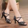 Women's Latin Dance Shoes - Soft Sole, Medium Heel, High Heel Options for Spring/Summer