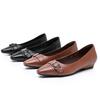 Fashion GKTINOO Autumn Spring Women Pumps Genuine Leather Shoes for Women Pointed Toe Low Heel Women Shoes Soft Buckle Female Shoes