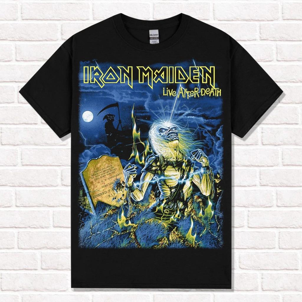 Bandmuster Bedrucktes T-Shirt Herren Sommer Lässig Vielseitig Bequem Locker Kurzärmelig Baumwolle Rundhals Oberteil Herrenbekleidung