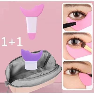 Miumi - Set Of 2: Long Handle Silicone Eye Makeup Shield + Mini Makeup Shield