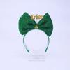 Festival Bowknot Headband with Shamrock Embellishments Hair Decoration for Patrick's Day and Other Festival Event