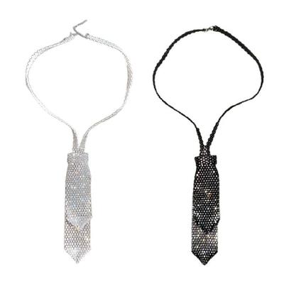 Collana Choker con Strass Scintillanti Lussuosa Cravatta di Cristallo per Donna per Matrimonio e Gioielli per Damigelle d'Onore