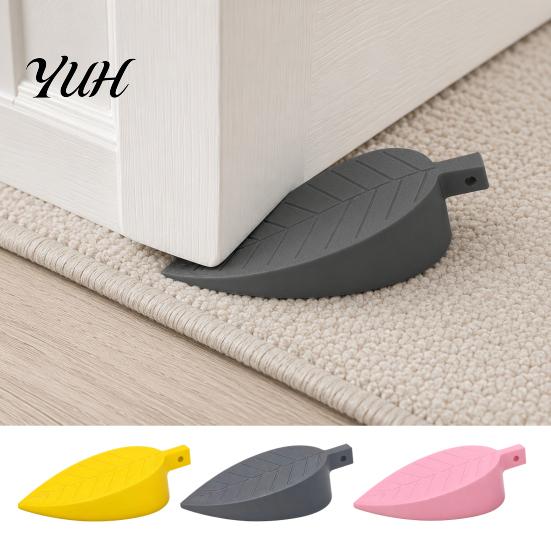 Silent Door Buffer for Office Leaf Shaped Stopper Wedge, Non-Slip Wind?Resistant Stop, Stop Wedge Anti?Collision Jam Home Decor 3D Printed Holder