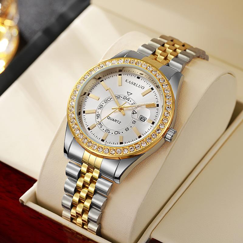 Watch Men'S Elegant Fashion Business Casual Waterproof Watch Luminous Calendar Quartz Watch