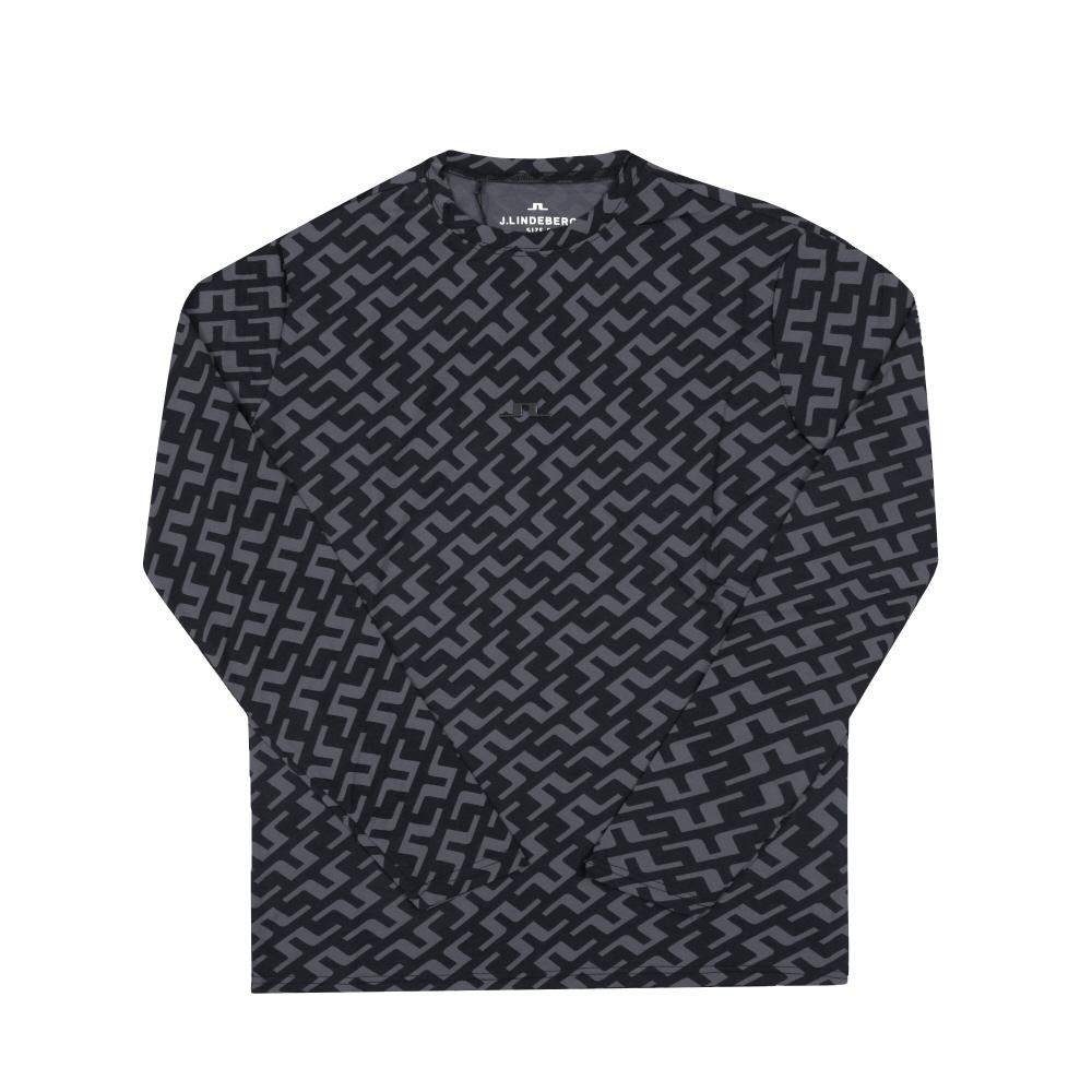 J.lindeberg Men S Long Sleeve Tor PrinT Slim FiT Golf T ShirT gmjT11138 W088