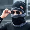 Men's Winter Knitted Beanie Hat, Neck-Warming Scarf, and Touchscreen Glove Set with Wool-Lined Skull Cap
