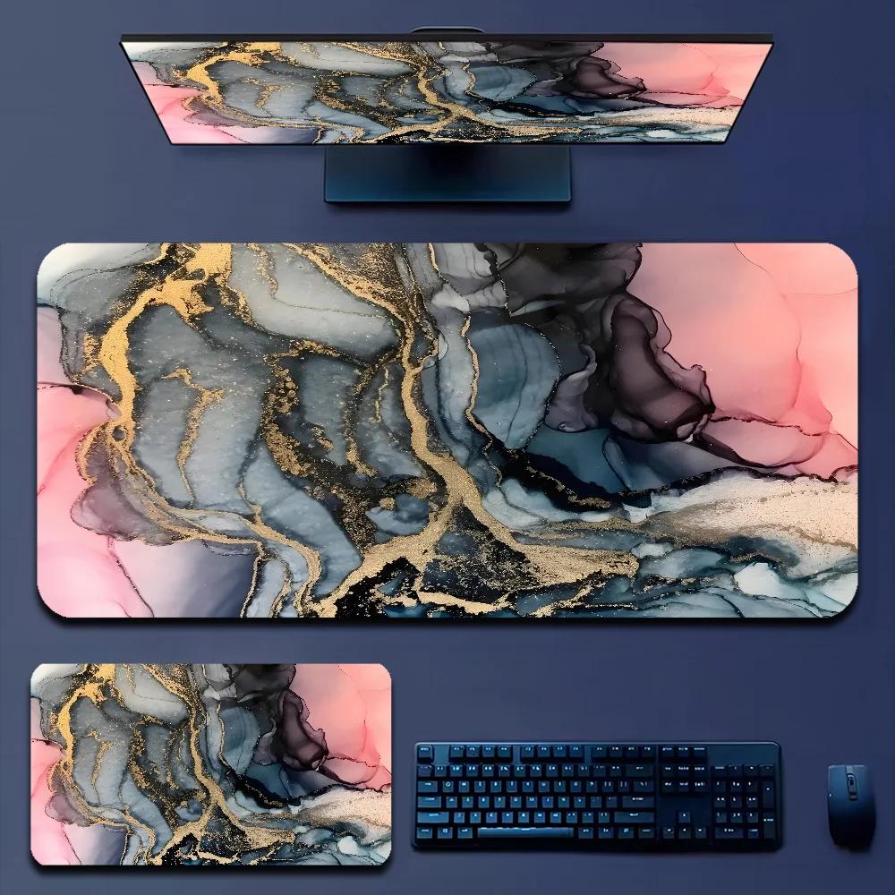 Large Fashion Marble Mouse Pad 900x400 XXL Desk Pad Rubber Gamer Mousepad Desk Mat Non-slip for Gaming Accessories Office Work