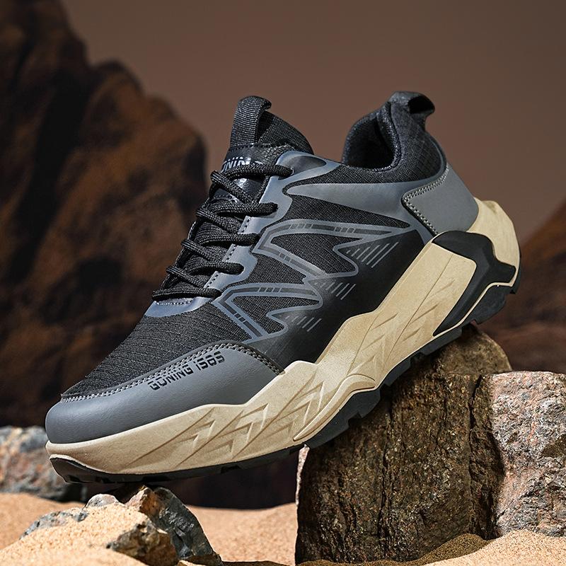 Men's Shoes 2025 Autumn New Breathable Casual Non-slip Sports Shoes Men's Outdoor Soft Sole Heightening Running Dad Trendy Shoes